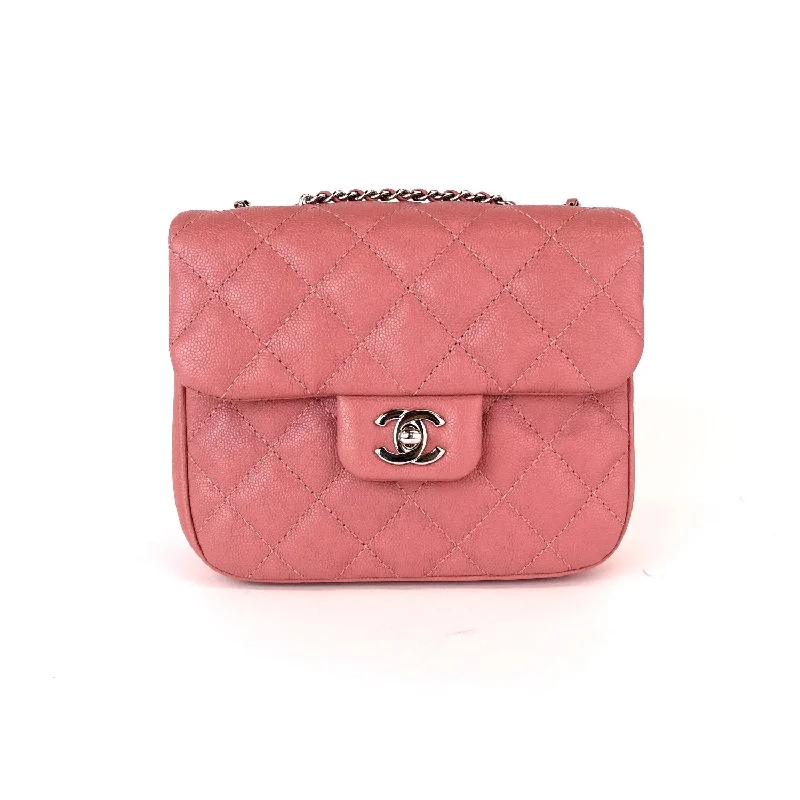 CHANEL quilted leather bag -Chanel Quilted Caviar Leather Flap Crossbody Bag