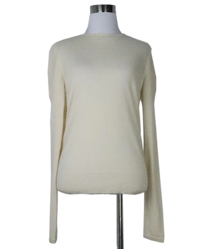 Buy CHANEL silk blouses -Chanel Ivory Cashmere Sweater sz 6