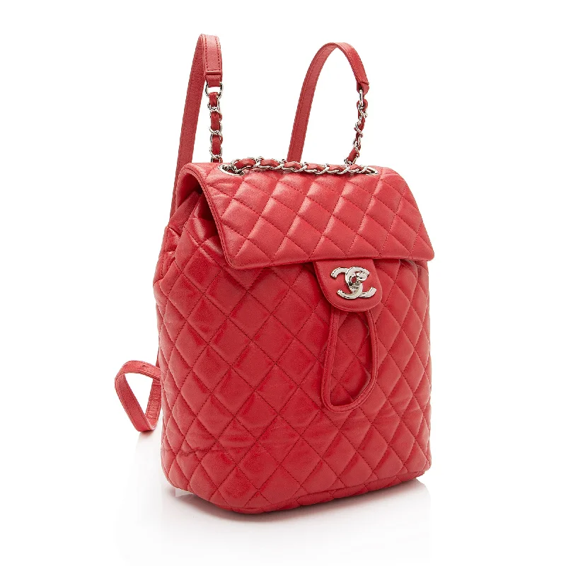 CHANEL bag with adjustable strap -Chanel Lambskin Urban Spirit Small Backpack (NVMVxK)