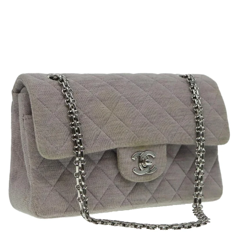 Buy CHANEL skirts in wool and silk -CHANEL Matelasse Chain Hand Bag Cotton Purple Silver CC  bs18352