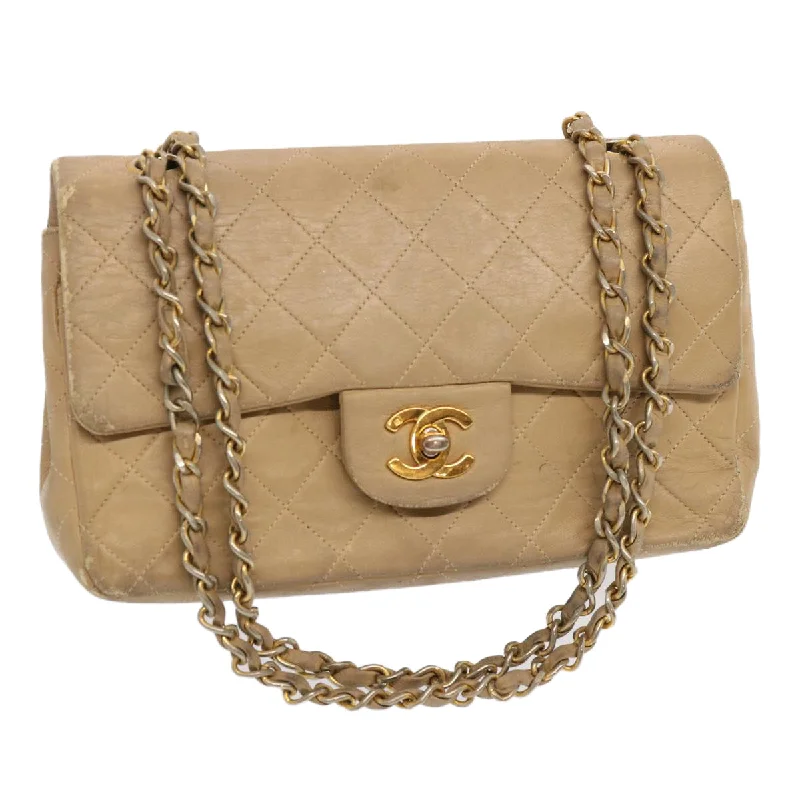 CHANEL bags for every season -CHANEL Matelasse Chain Shoulder Bag Lamb Skin Beige CC  70454A