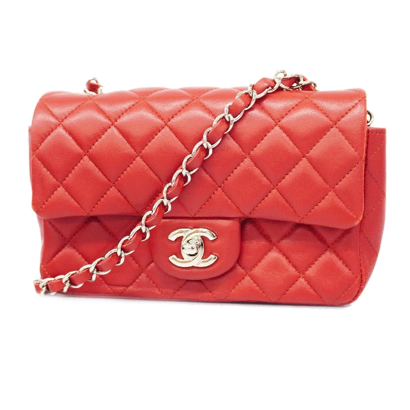 CHANEL bags for formal events -CHANEL  Matelasse W Flap W Chain Shoulder Bag Lambskin Women's Leather Red