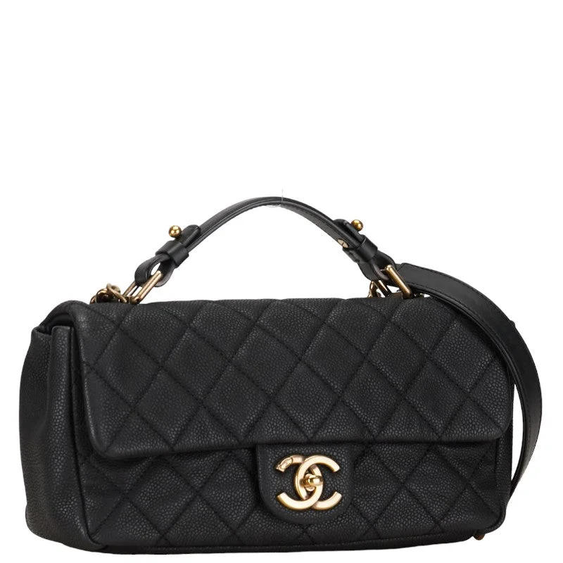 CHANEL bags with classic design -Chanel Matrasse 25 Coco Handbag Chain Shoulder Bags Black G Caviar S  Chanel