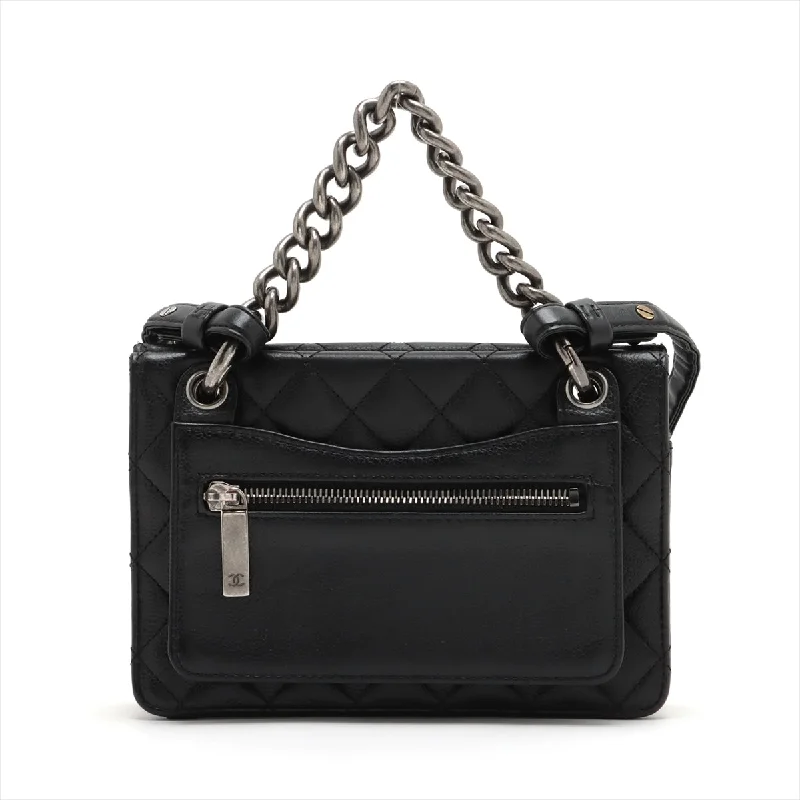 CHANEL bags in soft leather -Chanel Matrasse Caviar S 2WAY Shoulder Bag Black Gummetal G  18th