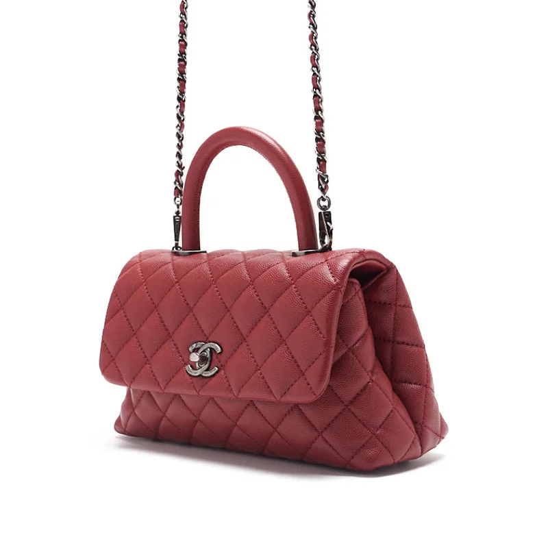 CHANEL Boy bag collection -CHANEL Matrasse Coco Handle 2WAY Handbag Caviar S Red (Silver G ) Handbag  Shoulder Bag Ladies Handbag Hybrid 【 Delivery】 Netherlands Online