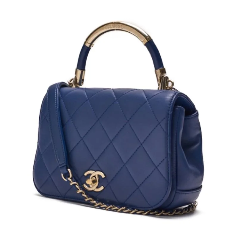 Trendy CHANEL bags for stylish women -CHANEL Matrasse Full Flap 2WAY Chain Shoulder  Blue (Gen Gold ) Handbag  Shoulder Bag Lady Hybrid Bag  Ship Dutch Shark Online