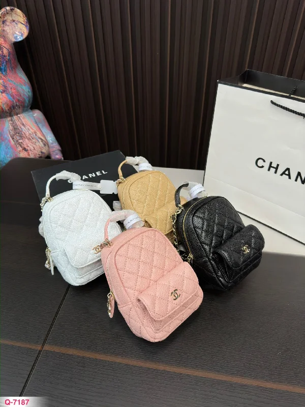 CHANEL bags with statement hardware -Chanel mini backpack bag