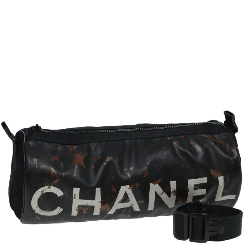 Chic CHANEL handbags for everyday use -CHANEL Mini Drum Sports Line Shoulder Bag Patent leather Black CC  bs16050