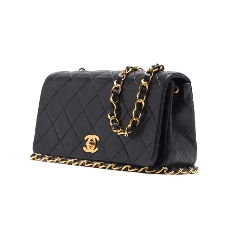 Exclusive CHANEL bags for fashion enthusiasts -Chanel Mini Trace Full Flap Turnlock Chain Shoulder  Black  Shoulder Bag Miniature Shoulder Bag  Bag Hybrid  Ship SS] E-