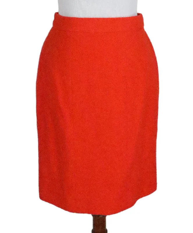 CHANEL dresses with classic cuts -Chanel Orange Wool Skirt sz 2