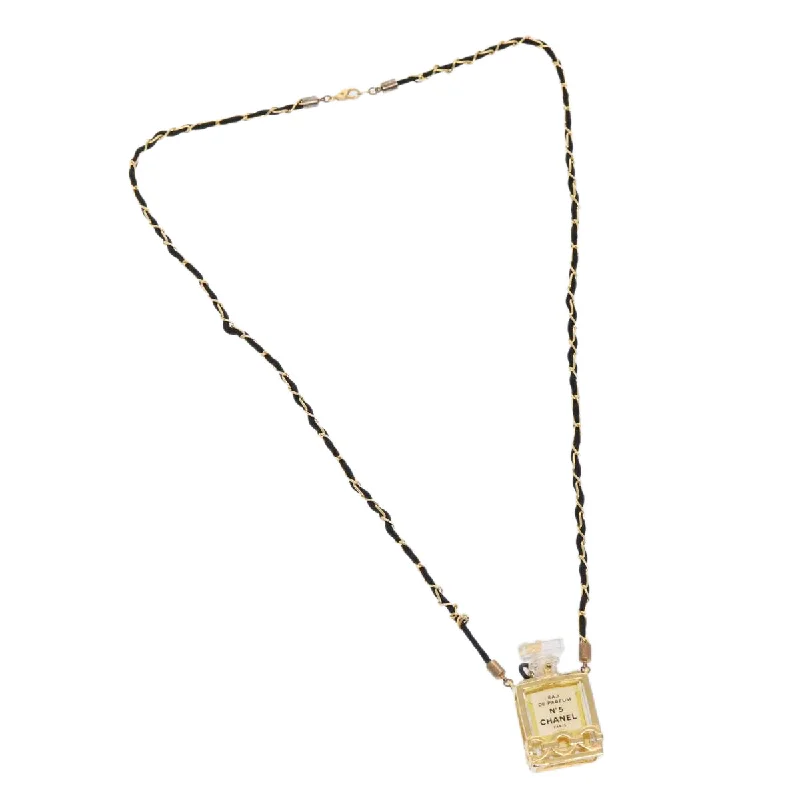 CHANEL watches with elegant bands -CHANEL Perfume No. 5 Necklace Metal Gold Black CC  bs17984