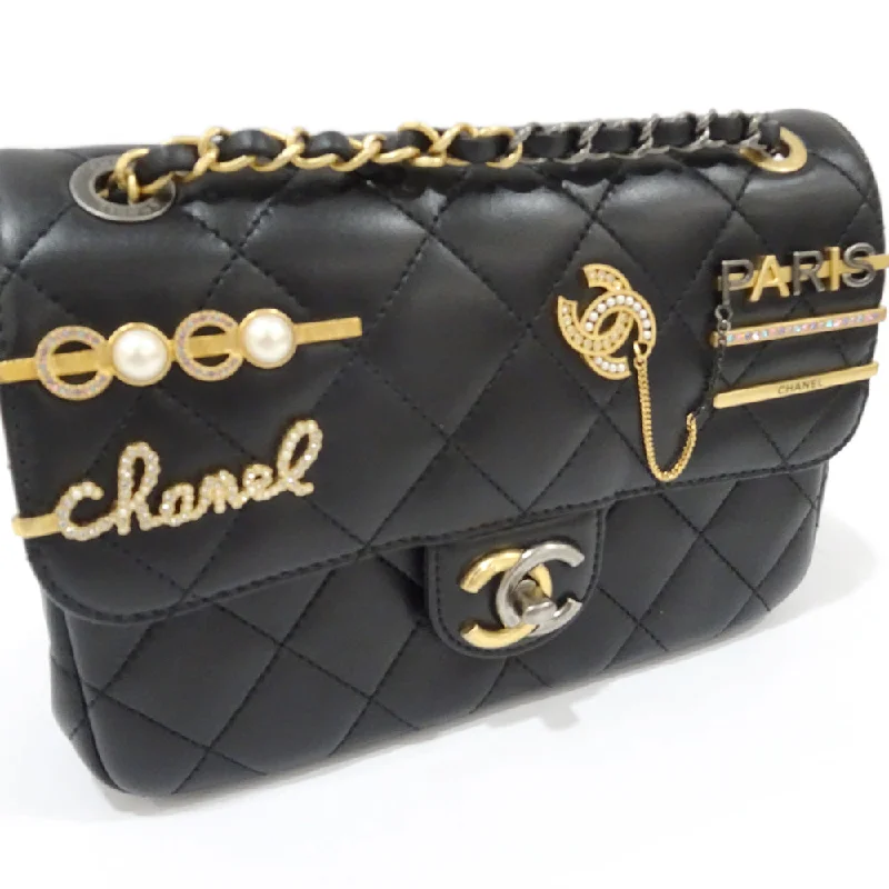 Premium leather CHANEL bags -Chanel Small Flap Chain Shoulder Bag AS2979 Black  Shoulder Bag