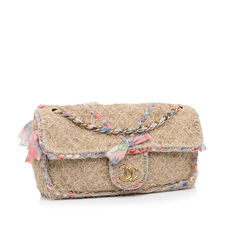 CHANEL medium flap bag -Chanel Small Multicolor Organic Flap Crossbody (YTwNFn)