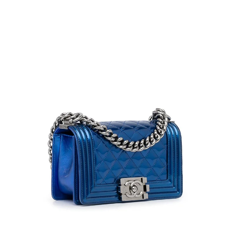 CHANEL Coco Handle bag -Chanel Small Patent Boy Crossbody Bag (rZGcqT)