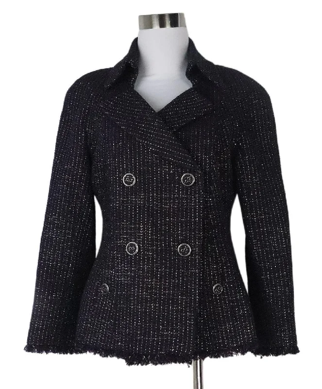 Luxury CHANEL jackets with high-end finishes -Chanel Spring 2008 Purple Tweed Jacket sz 6