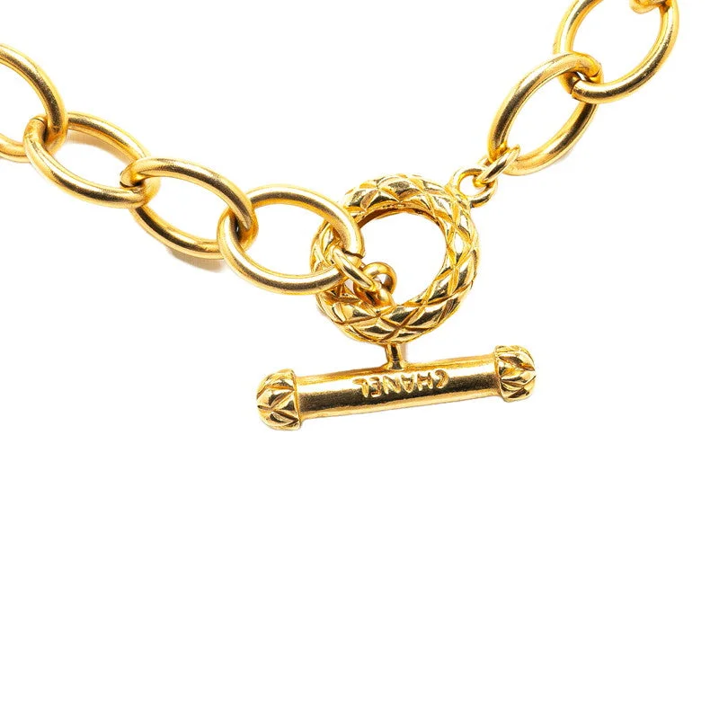 CHANEL necklaces with logo pendant -Chanel Vintage Coco Heart Motif Necklace G   Chanel