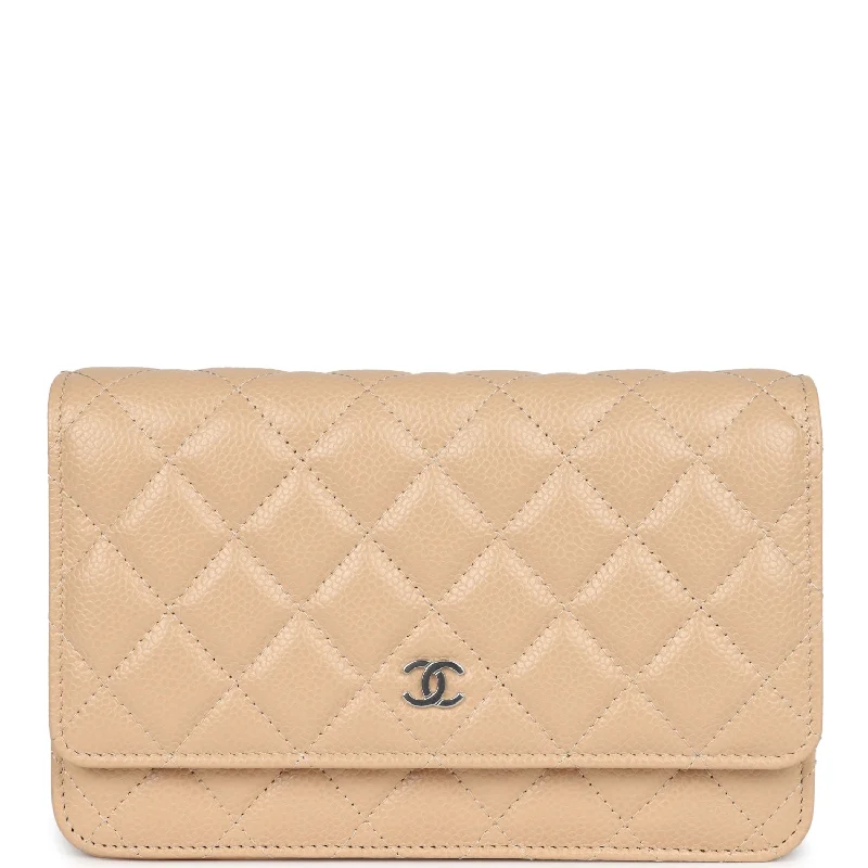 Buy CHANEL bags with fast shipping -Chanel Wallet On Chain WOC Beige Caviar Silver Hardware