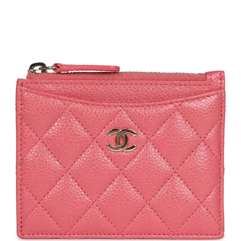 Buy CHANEL skirts with pleats -Chanel Zipped Card Holder Pink Caviar Gold Hardware