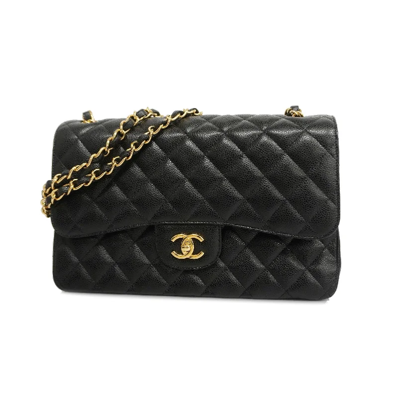 Buy CHANEL bags with fast delivery -CHANEL  Big Matelasse W Flap W Chain Women's Caviar Leather Shoulder Bag