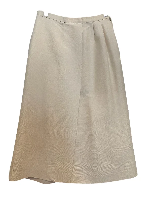 Buy CHANEL outerwear for 2025 -Cream Chanel Silk Skirt (Size 4)