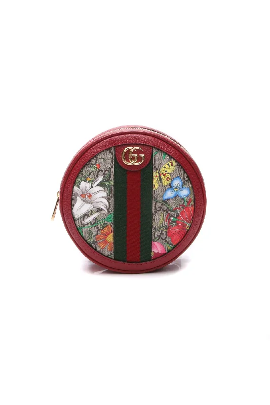 CHANEL bags with adjustable shoulder straps -Flora Ophidia Mini Round Backpack