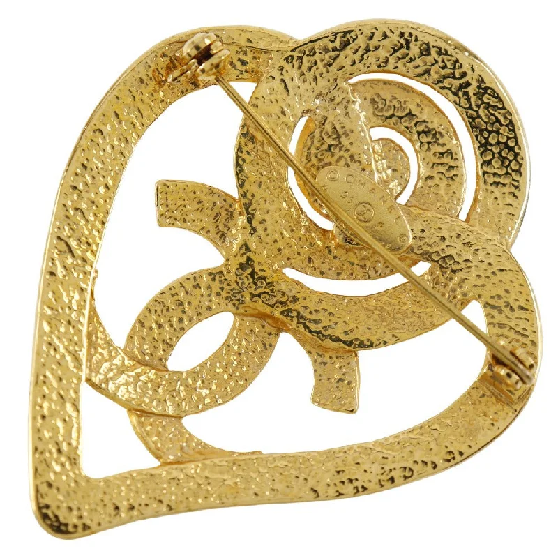 Exclusive CHANEL jewelry for special occasions -Suale  OFF Chanel Chanel Brooch G    95P Heart  19.4g    A-Ranked