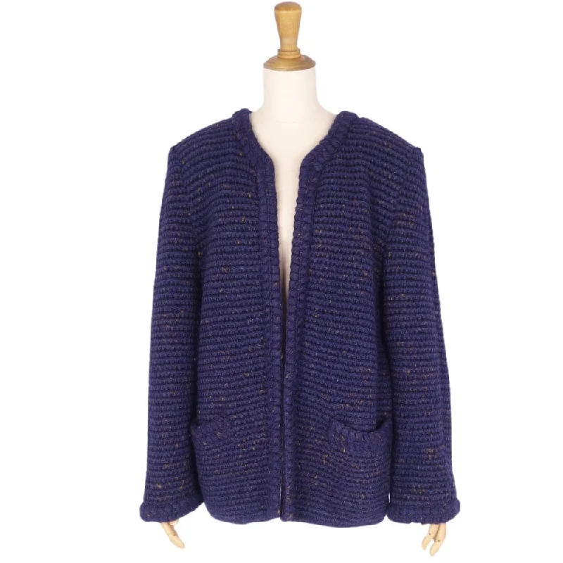 CHANEL jackets with quilted design -Vint Chanel Jacket e Wool Buttonless Tops  40 (M Equivalent) Naïve  NIV