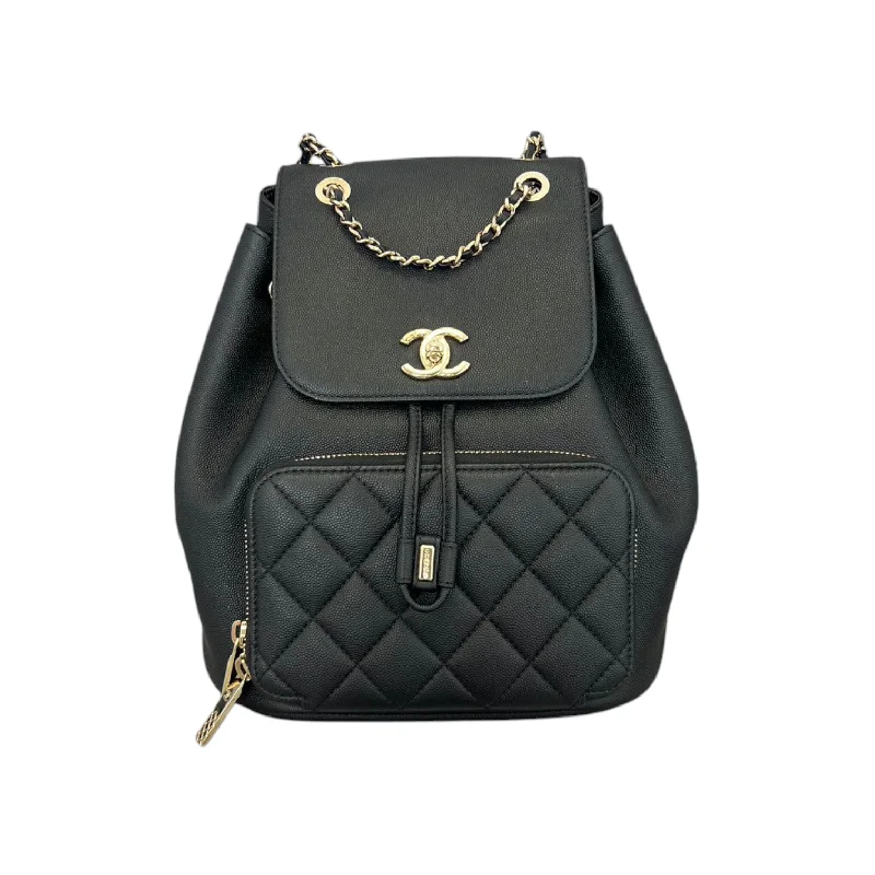 New season CHANEL bags for luxury lovers -Caviar Quilted Business Affinity Backpack Black GHW