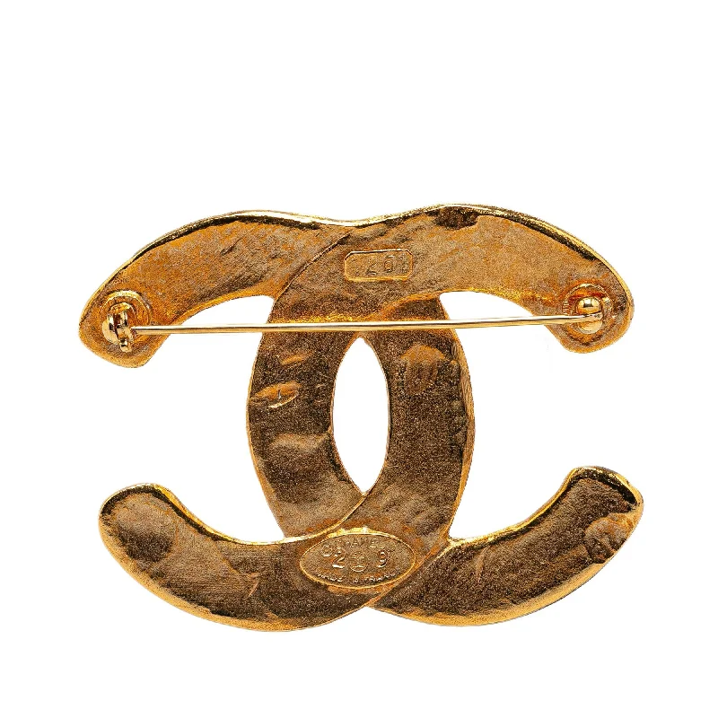 CHANEL jewelry for sale -CHANEL CC Gold Plated Brooch Costume Brooch