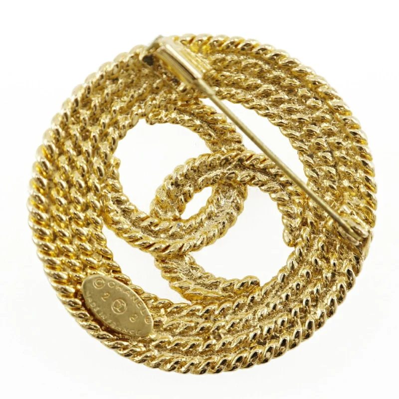 Buy CHANEL luxury jewelry for gifting -CHANEL Cocomark Brooch Chain Vintage Gold Plated 28 Ladies