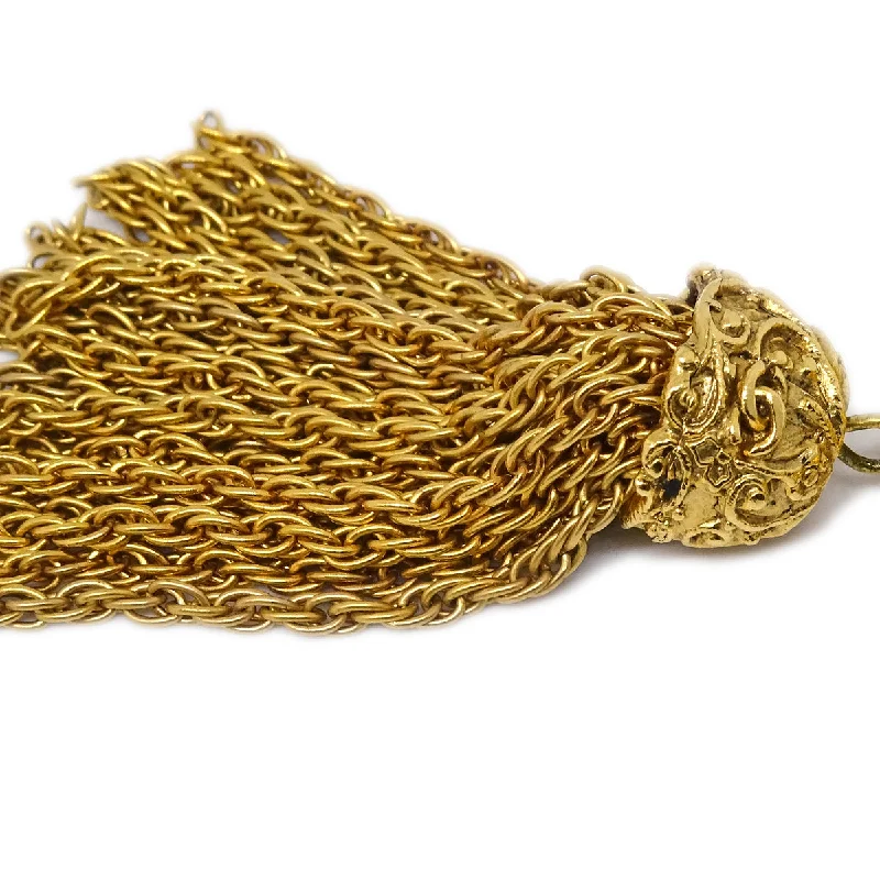 Authentic CHANEL necklaces -Chanel Fringe Brooch Pin Gold 93A