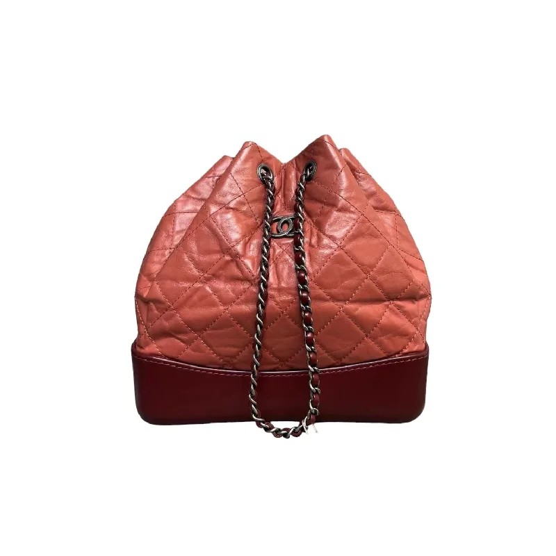 Exclusive CHANEL bags for fashion enthusiasts -Gabrielle Backpack Small Quilted Aged Calfskin Raspberry MHW