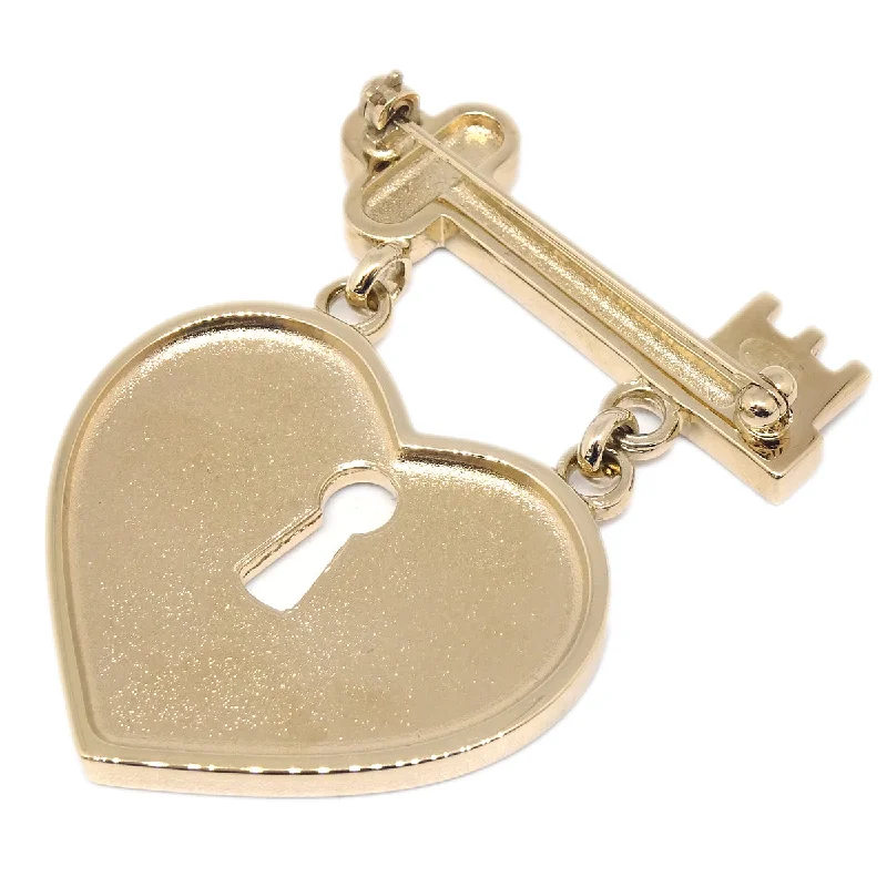 CHANEL luxury watches with modern design -Chanel Heart Rhinestone Brooch Gold 02P