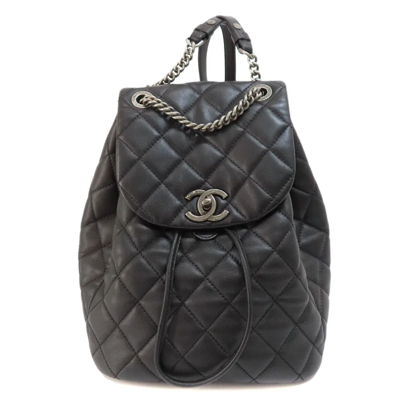 CHANEL bags with elegant chain straps -CHANEL Matelasse Coco Mark Backpack/Daypack Lambskin Women's