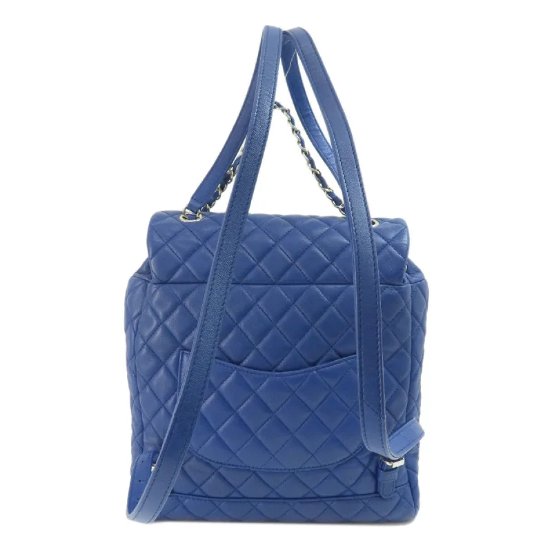 CHANEL bags with bold finishes -CHANEL Matelasse Coco Mark Backpack/Daypack Lambskin Women's