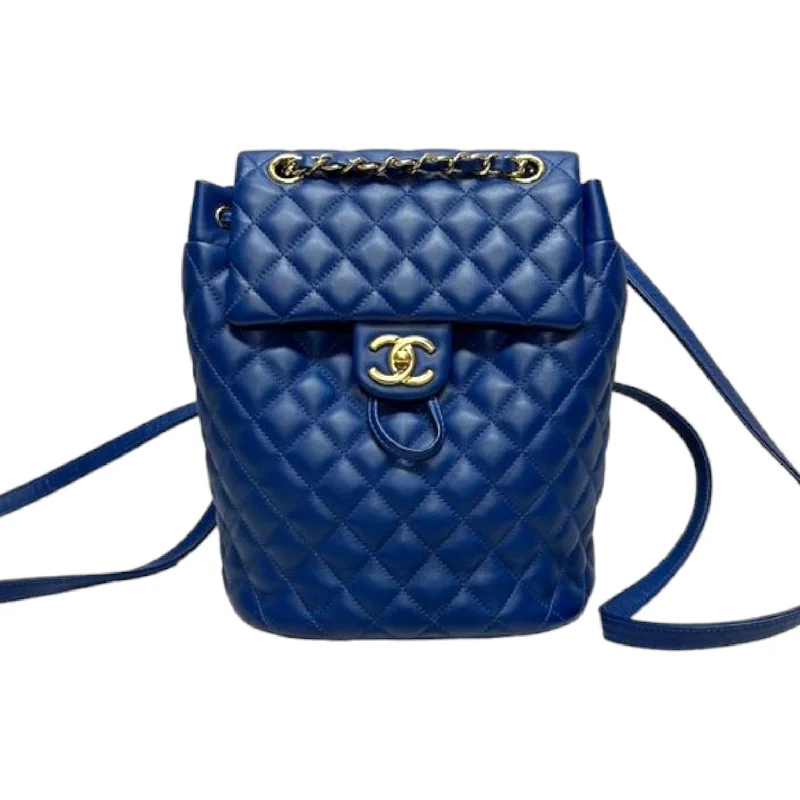 Trendy CHANEL handbags for women -Urban Spirit Small Backpack Calfskin Quilted Blue GHW