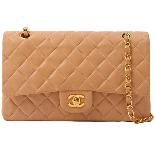 Trendy CHANEL handbags for women -Chanel Around 1990 Made Classic Flap Chain Bag 25Cm Salmon Pink