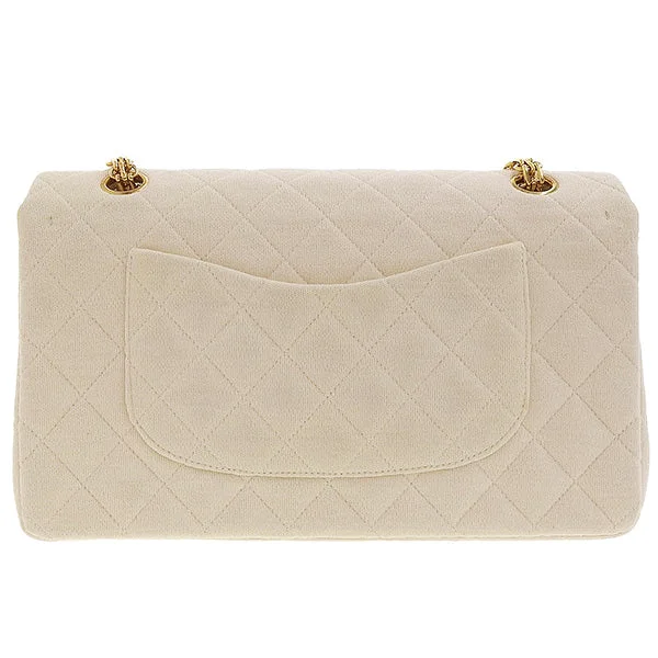 Buy CHANEL bags in exclusive colors -CHANEL Around 1995 Made Wool Classic Flap Chain Bag 25Cm Ivory