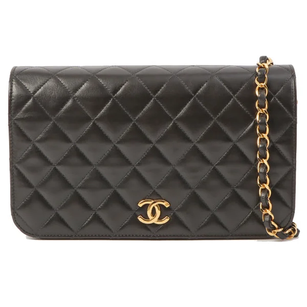 CHANEL bags for women’s fashion -Chanel Around 1998 Made Full Flap Cc Mark Plate Chain Bag Black