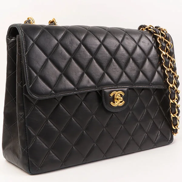 Buy CHANEL bags for luxury collection -CHANEL Around 2000 Made Classic Flap Chain Bag Jumbo Black