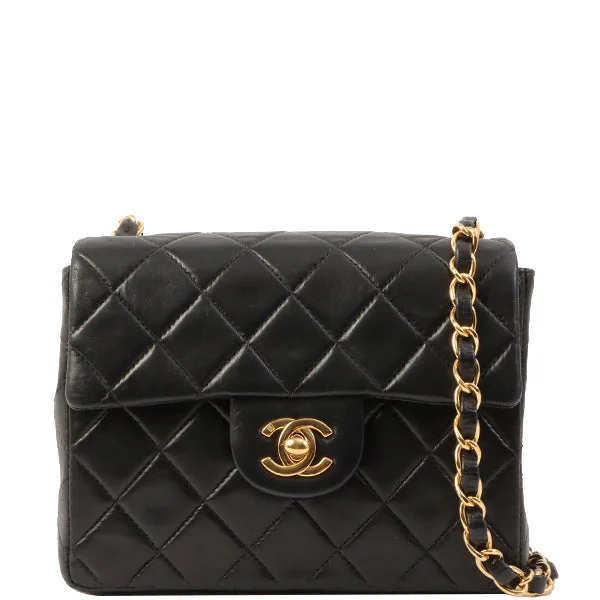 CHANEL luxury leather bags -Chanel Around 2000 Made Classic Flap Chain Bag Mini Black