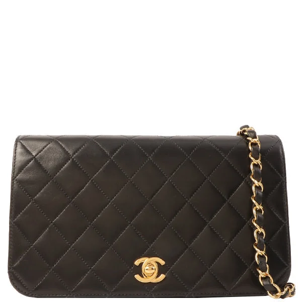 Buy new CHANEL bags 2025 -Chanel Around 2001 Made Full Flap Turn-Lock Chain Bag Black