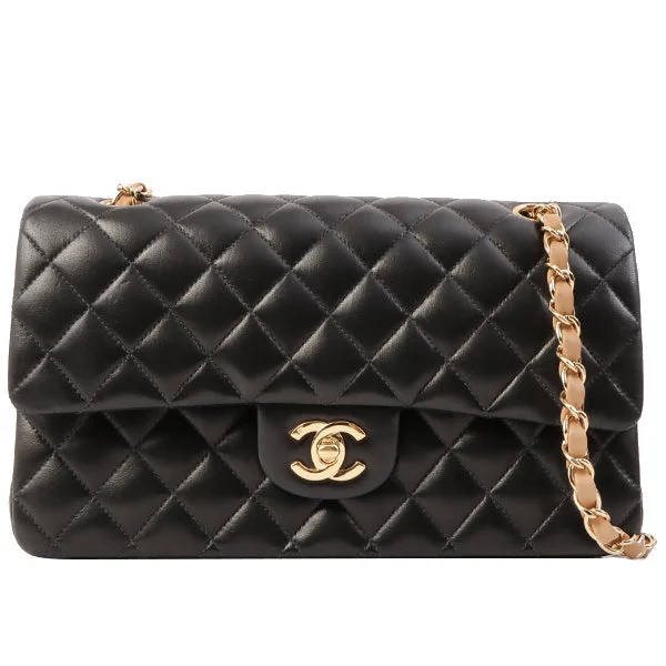 CHANEL bags for high-end fashion -Chanel Around 2003 Made Classic Flap Chain Bag 25Cm Black/Beige