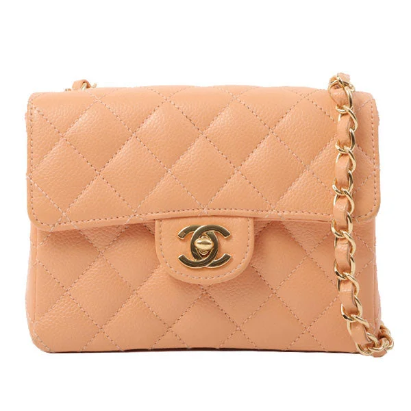 Buy CHANEL bags with fast delivery -Chanel Around 2005 Made Caviar Skin Classic Flap Chain Bag Mini Salmon Pink