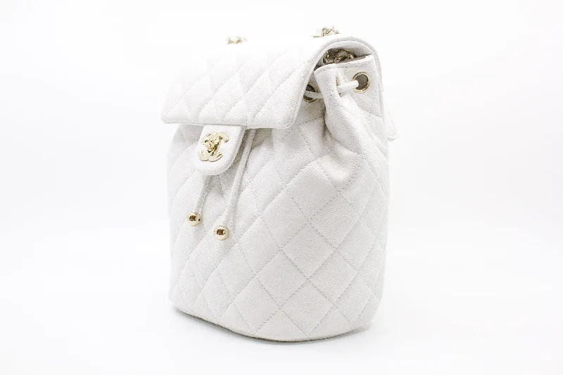 CHANEL mini flap bags -Chanel AS4058 B10876 23S Backpack White   10601 Caviar Backpacks Pbhw