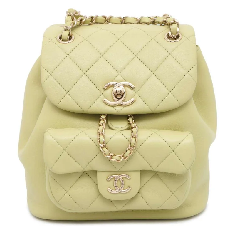 CHANEL bags for casual wear -CHANEL Backpack Matelasse Coco Mark Lambskin AS2908