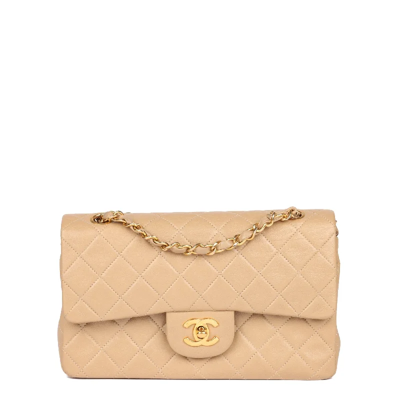 CHANEL bags in various colors -Chanel Beige Quilted Lambskin Vintage Small Classic Double Flap Bag