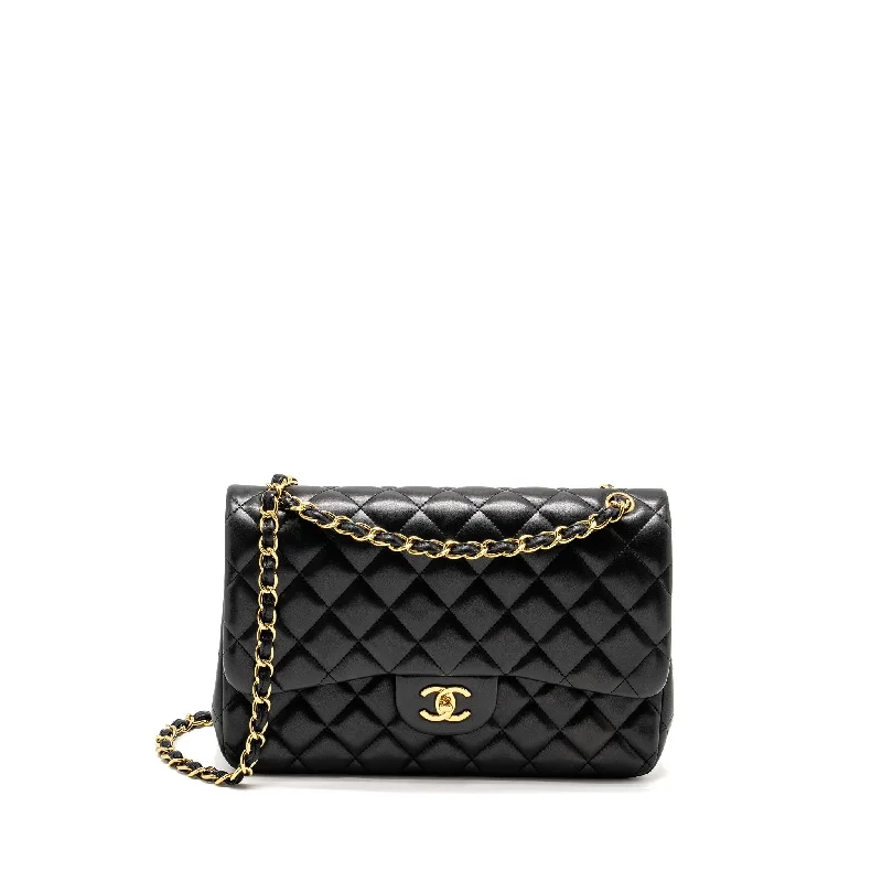 CHANEL luxury bags with elegant design -Chanel Jumbo Classic Double Flap Bag Lambskin BLACK GHW