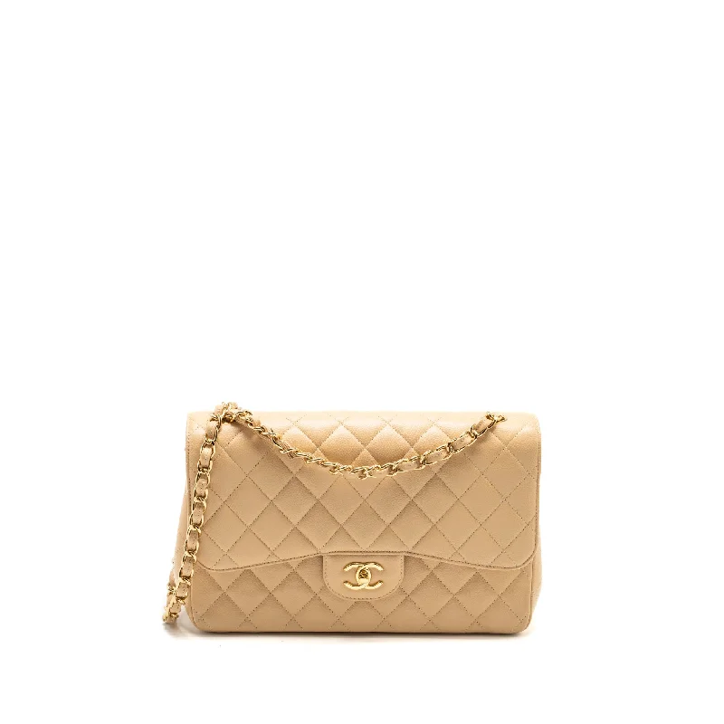 CHANEL bags for women’s fashion -Chanel Jumbo Classic Double Flap Caviar Beige LGHW (Microchip)