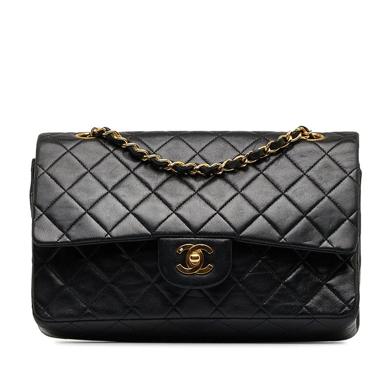 CHANEL bags for everyday elegance -Chanel Matrace 25 Double Flap Chain houlder Bag Black   Chanel